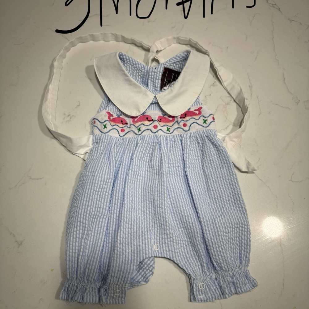 Blue and White Striped Kids Bodysuit